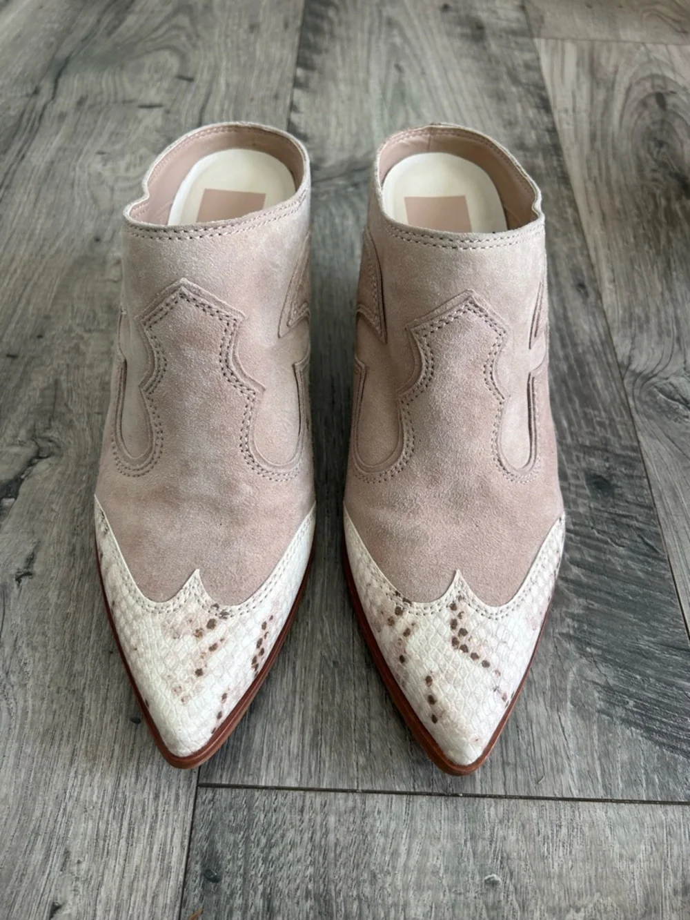 Dolce Vita Lars Leather Mule in Dune Suede Western Size 9.5 - Picture 3 of 12